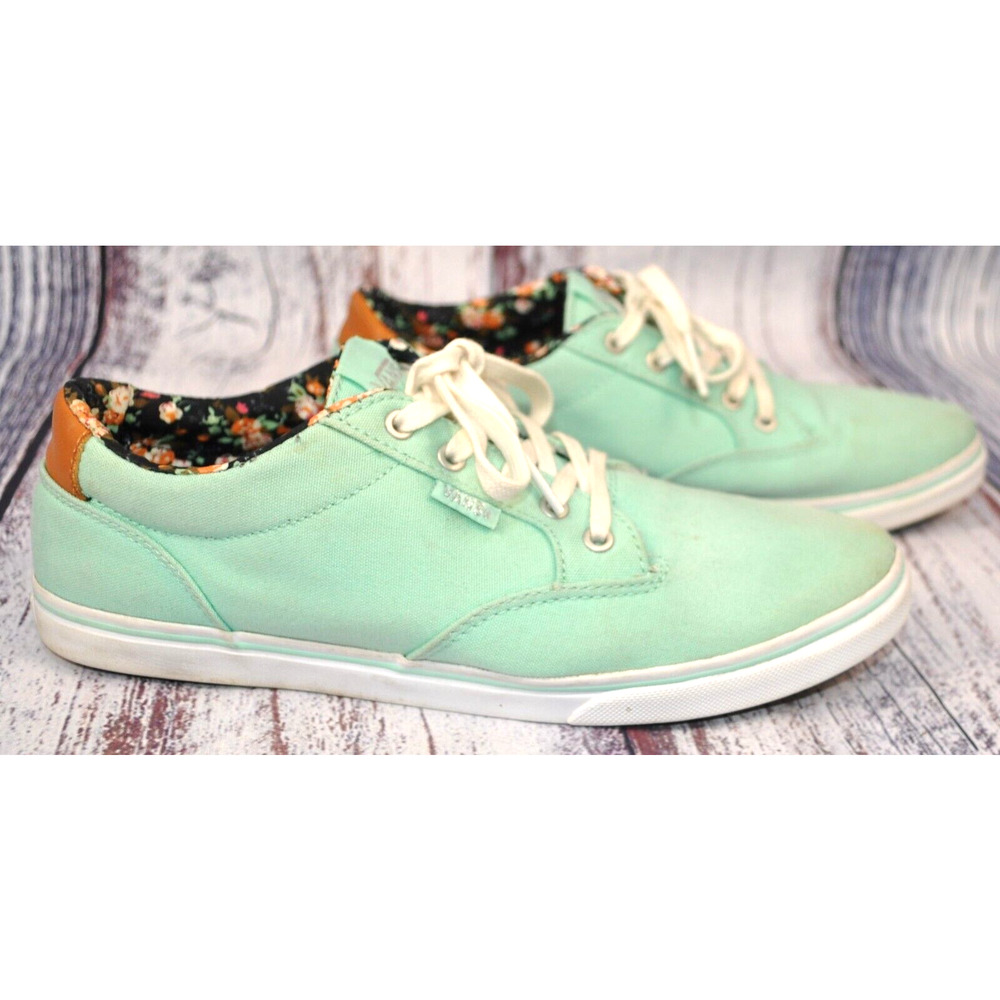 Vans Authentic Classic TB4R Low Top Sneakers Mint Green Womens 8.5